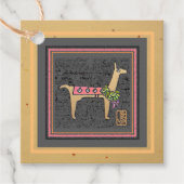 Label met witte llama Gift (Voorkant)