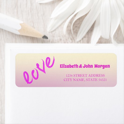 Label modern Liefde-adres (Insitu)