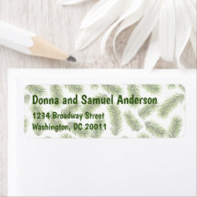 Label naar feestdag met fotokaart - Fir