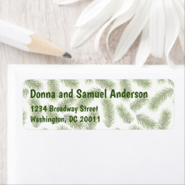 Label naar feestdag met fotokaart - Fir