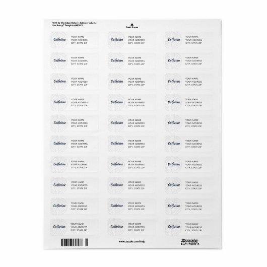 Label Navy Blue Crochet (Full Sheet)