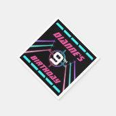 Label Neon Pink Birthday Party Servet (Hoek)