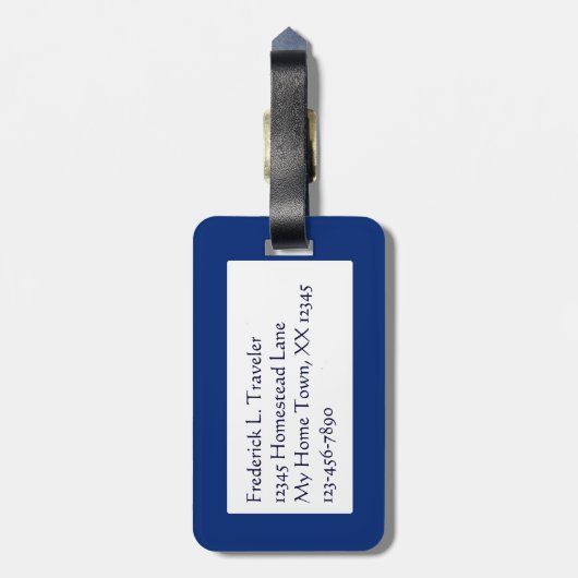 Label  Ocean Liner Ticket Bag Bagagelabel (Achterkant verticaal)