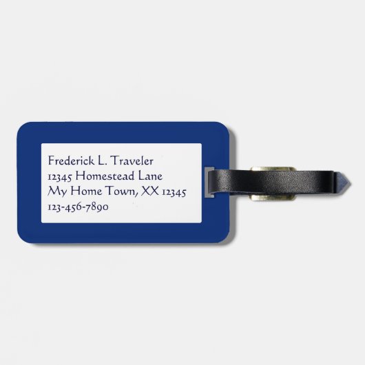 Label  Ocean Liner Ticket Bag Bagagelabel (Achterkant horizontaal)