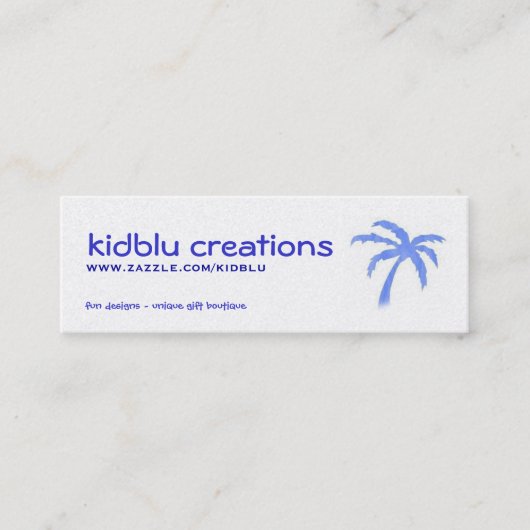 label- of minikaart mini visitekaartje (Voorkant)