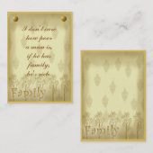 Label of visitekaartje van familieplakken (Voorkant / Achterkant)