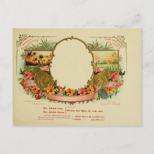  label op de doos briefkaart (Voorkant)