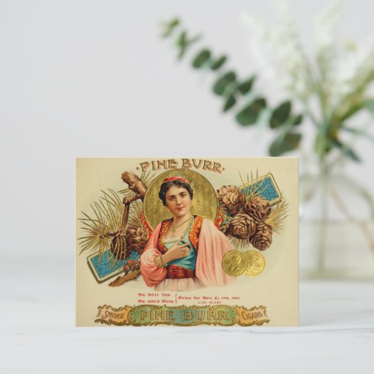  label op de doos briefkaart (Staand voorkant)