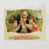 label op de doos briefkaart (Voorkant)