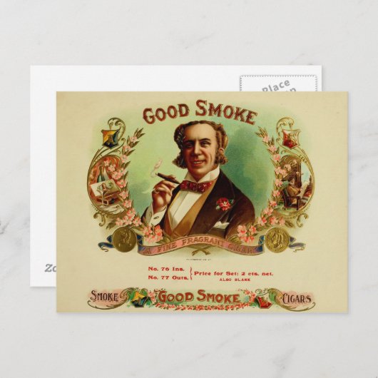 label op de doos briefkaart (Voorkant / Achterkant)