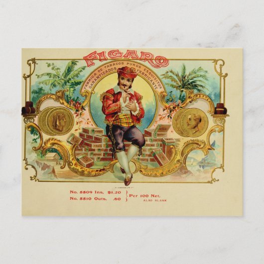  label op de doos briefkaart (Voorkant)