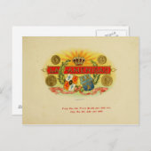 label op de doos briefkaart (Voorkant / Achterkant)