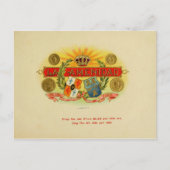 label op de doos briefkaart (Voorkant)