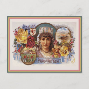 label op de doos briefkaart