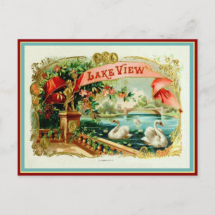 label op de doos briefkaart