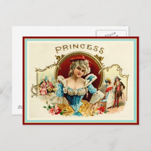 label op de doos briefkaart (Voorkant / Achterkant)