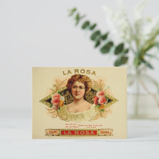  label op de doos briefkaart (Staand voorkant)