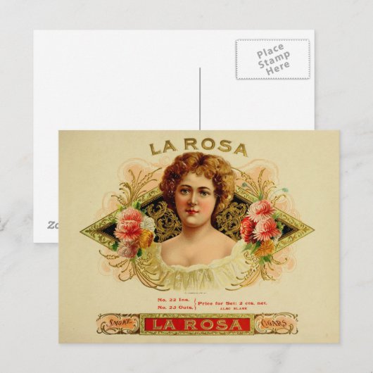  label op de doos briefkaart (Voorkant / Achterkant)