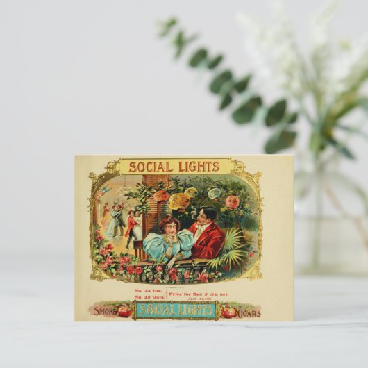 label op de doos briefkaart (Staand voorkant)