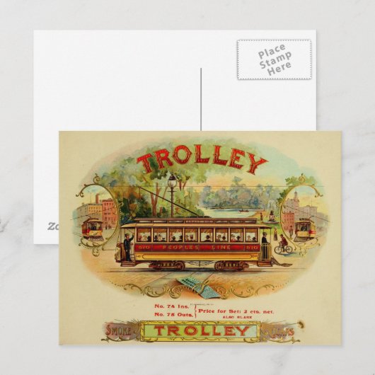  label op de doos briefkaart (Voorkant / Achterkant)