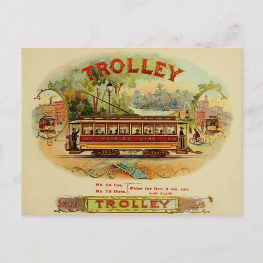 label op de doos briefkaart (Voorkant)