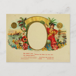  label op de doos briefkaart