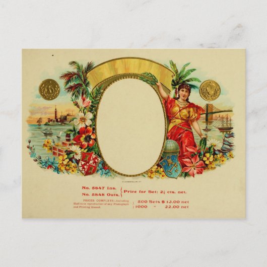  label op de doos briefkaart (Voorkant)