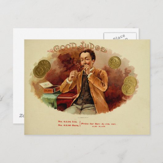 label op de doos briefkaart (Voorkant / Achterkant)