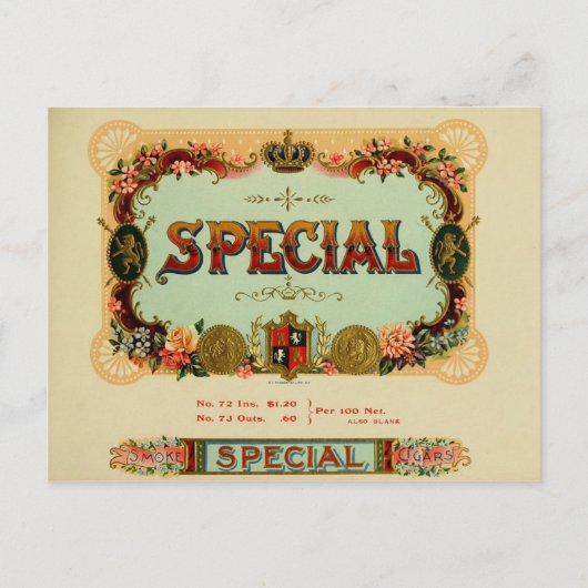  label op de doos briefkaart (Voorkant)