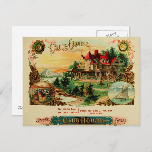  label op de doos briefkaart (Voorkant / Achterkant)