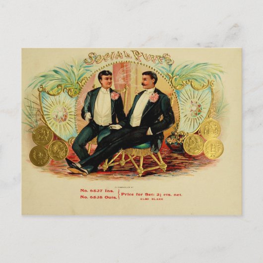  label op de doos briefkaart (Voorkant)