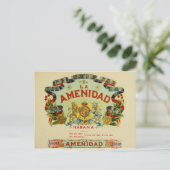 label op de doos briefkaart (Staand voorkant)