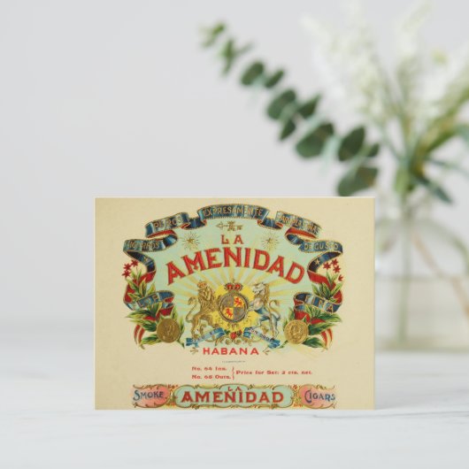  label op de doos briefkaart (Staand voorkant)