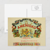 label op de doos briefkaart (Voorkant / Achterkant)