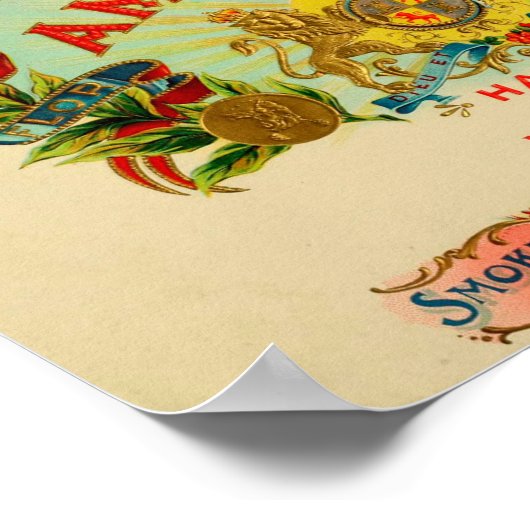 label op de doos poster (Hoek)