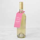 Label op de fles - word je mijn bruidsroze (Schuin)