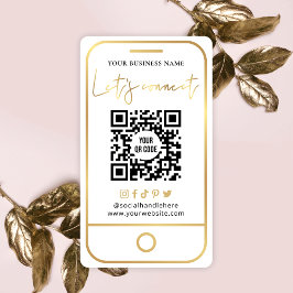 Label op social media White & Gold Scan QR-code