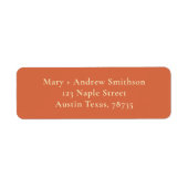 Label Oranje retouradres (Voorkant)