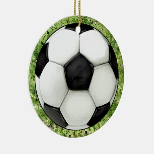 Label/Ornament van de Voetbal - SRF Keramisch Ornament (Rechts)