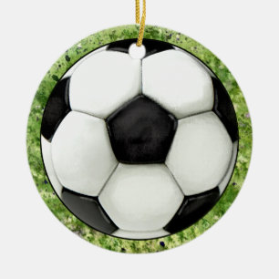 Label/Ornament van de Voetbal - SRF Keramisch Ornament