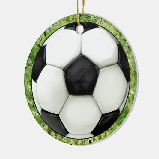 Label/Ornament van de Voetbal - SRF Keramisch Ornament (Links)