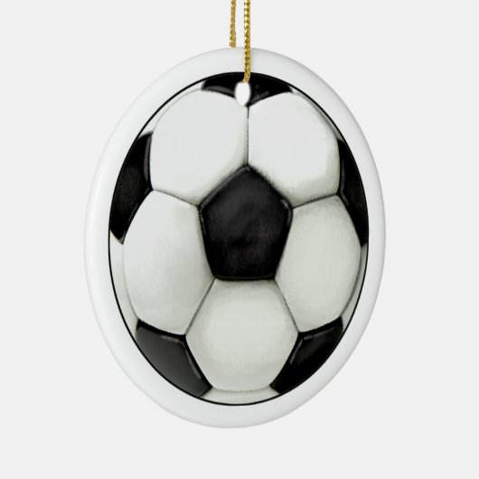 Label/Ornament van de Voetbal - SRF Keramisch Ornament (Rechts)