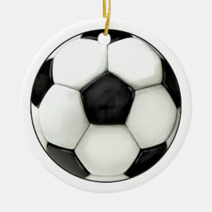Label/Ornament van de Voetbal - SRF Keramisch Ornament