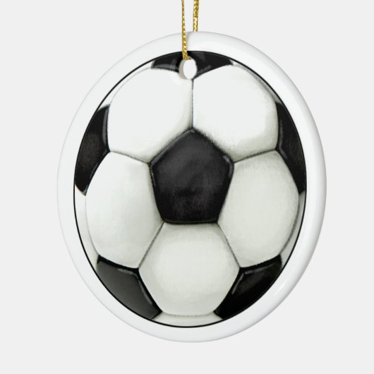 Label/Ornament van de Voetbal - SRF Keramisch Ornament (Links)
