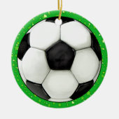 Label/Ornament van de Voetbal - SRF Keramisch Ornament (Voorkant)