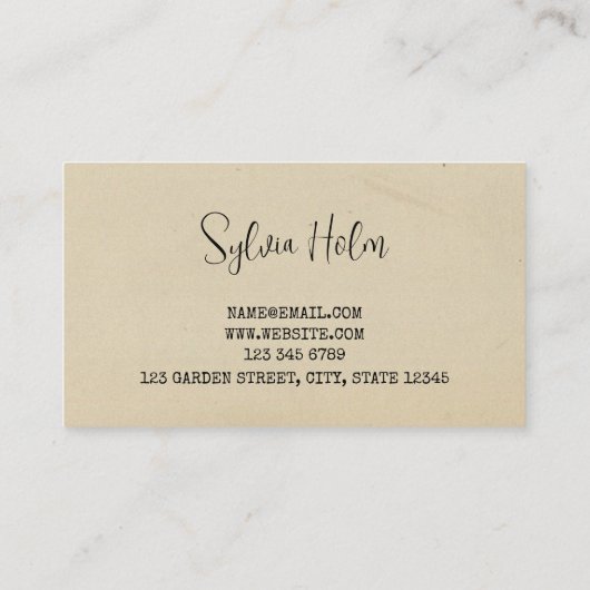  label oude papieren textuur persoonlijk (Achterkant)