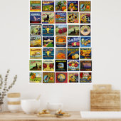  label patchwork afdrukken poster (Keuken)