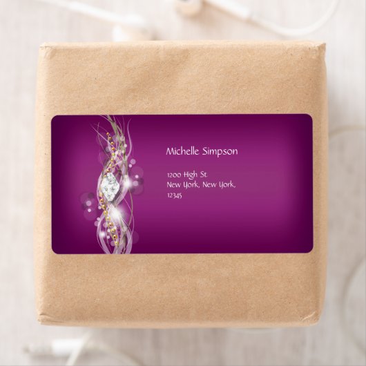 Label Plum Wit Goud Diamant Adres (Insitu)