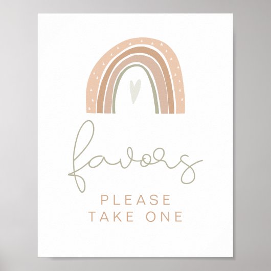 Label Poster van GITA Pastel Rainbow Favors (Voorkant)