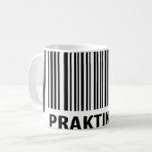label praktikant barcode koffiemok (Voorkant links)